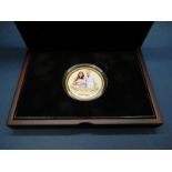 The HRH Prince George Gold Numisproof Coin, 1oz (9ct), certified No.44 of 60, cased.