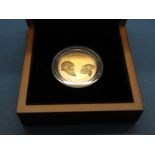 The Royal Mint 2009 UK Charles Darwin Two Pounds Gold Proof Coin, certified No.0322, cased.