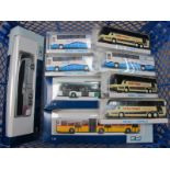 Nine "HO" Scale Model Coaches, by R M Models and Rietze Automodels, all boxed, some repetition.