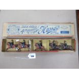 Early XX Century Britains Lead Figure Set '4th Queens Own Hussars', comprising five horses and