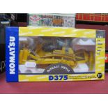 A 1:50 Scale Komatsu D375A Bulldozer, boxed, in yellow.