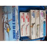 Seven Airfix 1:72nd Scale Plastic Model Military Aircraft Kits, including Lockheed 5-3A Viking,