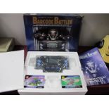 A Commerce Conflict Barcode Battler, by Tomy, appears unused, boxed.