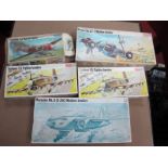 Five Boxed 1:72nd Scale Plastic Model Military Aircraft Kits, by Frog including Dornier DO.172.2
