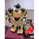 A Robosapien WS8091 by Wowwee, (2005) 22" high plastic toy robot, including controller unit and user