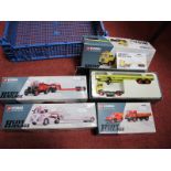 Five Corgi 'Heavy Haulage' Diecast Model Vehicles, including #16901 Hallett Silbermann Scammell