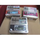 Three Diecast 'Beatles' Taxi, All You Need is Love, Can't Buy Me Love and Yesterday, all in original