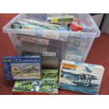 A Quantity of Plastic Model Aircraft Kits by Assorted Manufacturers, kits maybe missing small parts,