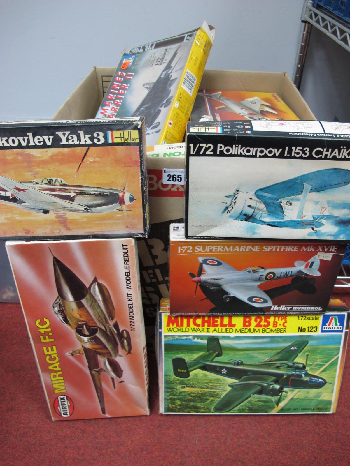 A Quantity of Plastic Model Aircraft Kits by Assorted Manufacturers, kits maybe missing small parts,