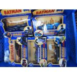 Five 1:43rd Scale Modern Corgi Batman 'DC Comics' Diecast Model Vehicles, including 1940's DC Comics