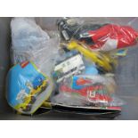 A Collection of Unboxed Lego, sorted and bagged by set, including Legoland #6657 Helicopter,