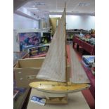 Star Yacht SB-3 'Artic Star', 55cm long, with full rigging, contained in reproduction box, hard to