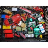 A Quantity of Diecast Vehicles, by Matchbox, Husky and others, plus the remnants of a tin plate