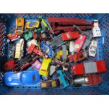 A Quantity of Diecast Vehicles, by Dinky, Corgi and others, all playworn.