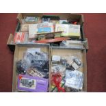A Quantity "OO" Gauge Model Railway Items, including rolling stock components lineside