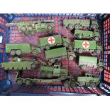 A Quantity of Original Dinky Toys, all Military based, including tank and transporter.