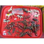 A Quantity of Mid XX Century Lead Figures, by Crescent, Johillco and others, all military theme,