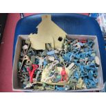 A Quantity of Plastic Figures, by Airfix, Britains and others, all of a Military theme, all