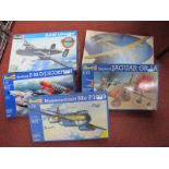 Five 1:72nd Scale Plastic Model Military Aircraft Kits, by Revell including Northdrop F-89 D/J