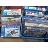 Eleven 1:72nd Scale Plastic Model Military Aircraft Kits, all with a WWI theme, by Smer, Revell,