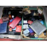 A Quantity of Vintage and Later Empty Jewellery Boxes, etc:- Two Trays