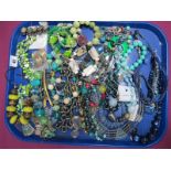 A Selection of Assorted Modern Costume Jewellery:- One Tray