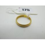 A 22ct Gold Plain Wedding Band, (finger Size P) (3.5 grams).