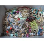 A Mixed Lot of Assorted Costume Jewellery, including bead necklaces etc :- One Box