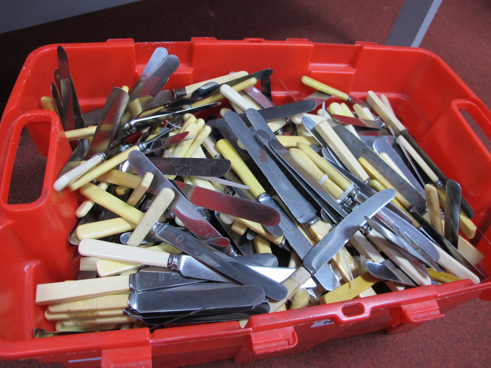 A Quantity of Cutlery Predominantly Table Knives, including Viners Ltd Sheffield, Edwin Dale