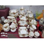 Royal Albert 'Old Country Roses' Dinner and Teaware. comprising six dinner plates, lidded tureen,