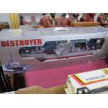A Remote Control Model of a Destroyer, boxed, 80cm long.