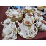 Royal Albert 'Old Country Roses' Dinner and Tea Service, comprising twelve dinner plates (all 2nd