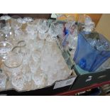 Glassware, including vases, bowls, stemware, bells, etc:- Two Boxes.