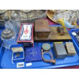 Silver Topped Jars, Cigarette Dispenser, 1951 Festival of Britain soap, Copenhagen tie pin etc:- One