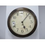 Bentima Beech Cased Circular Wall Clock, having Arabic numerals to cream dial, 38cm wide.