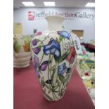 A Moorcroft Pottery Vase, painted in the 'Sweetness' design by Nicola Slaney, shape 72/9,