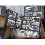 Stamps - Large Quantity on Letters and Loose; three snapshot albums.