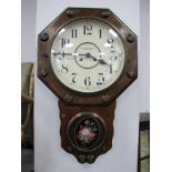 Junghan's Early XX Century Beech Framed Wall Clock, for Osias Zelnick Alexandrie, with Arabic