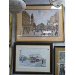 W.H. Kirby, St George's Day, Sheffield, limited edition colour print, graphite signed, 44.5 x 61.