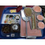 Silver Rings, costume jewellery, musical lighter, dressing table set, etc:- One Tray