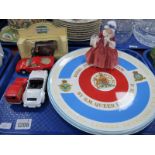 Royal Doulton Figurine 'Lavinia' HN 1955, two Royal Tuscan commemorative plates for the RAF Review