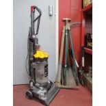 Dyson DC33 Upright Vacuum Cleaner, garden tools, pick axe.