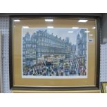 George Cunningham, High Street (Sheffield) limited edition colour print of 250, graphite signed,
