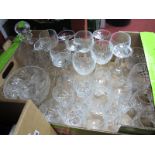 Lead Crystal Whisky Decanter, Stuart and other drinking glasses:- One Box