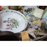 Worcester Herbs Bowl, 32cm wide, Aynsley, Border Fine Arts resin figures, collectors plates:- One