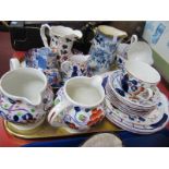 Alltertons & Gaudy Welsh Pottery, Davenport & Wedgwood hydra jugs, etc:- One Tray