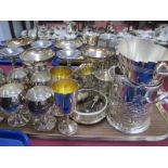 Mappin & Webb Ice Bucket, bottle stand, Valero goblets, coaster, etc:- One Tray