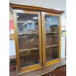 An Early XX Century Mahogany Display Cabinet, having stepped cornice, 86cm wide.