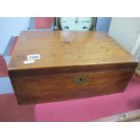 XIX Century Mahogany Writing Slope, with fitted interior, single drawer, 24cm deep.