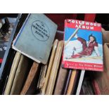 1940's Film Annuals, The Kings Pictures Vol 1, Record Jackets Book, pictures etc:- One Box